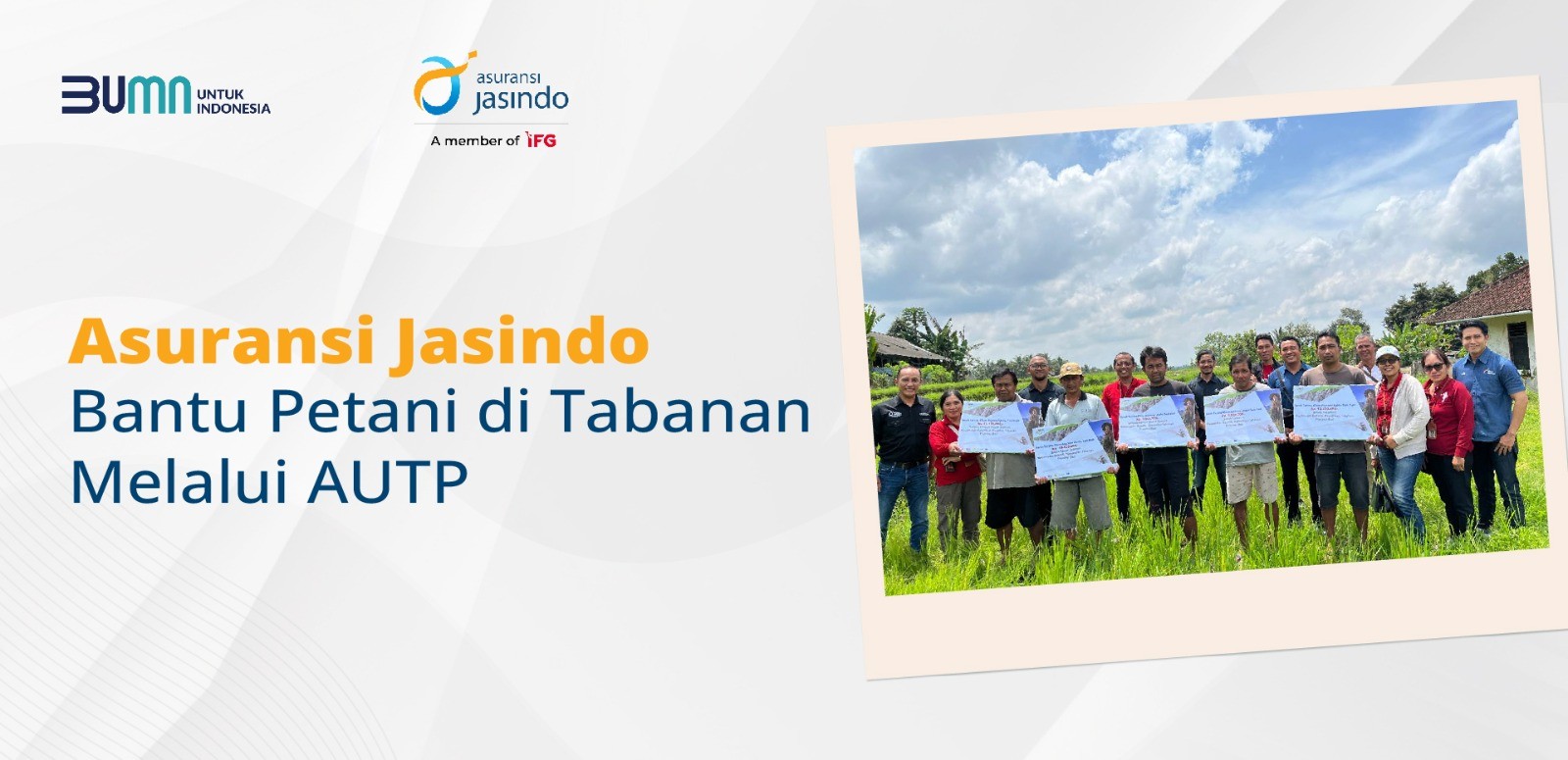 Asuransi Jasindo Bantu Petani di Tabanan Melalui AUTP